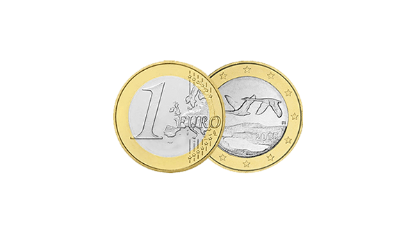 Munteenheid Finland - Finse Euromunten voorkant en achterkant - in kleur op transparante achtergrond - 600 * 337 pixels 